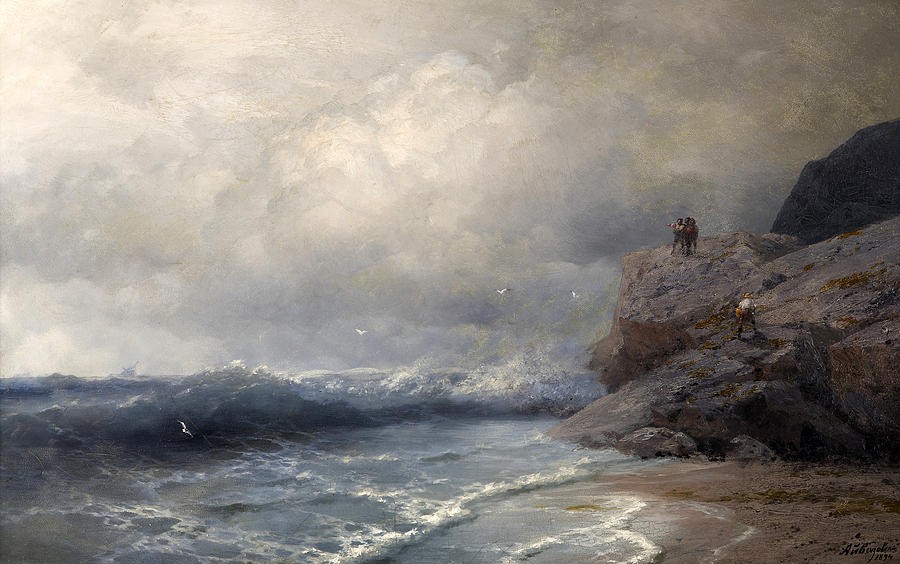 A Ship in Peril by Ivan Aivazovsky