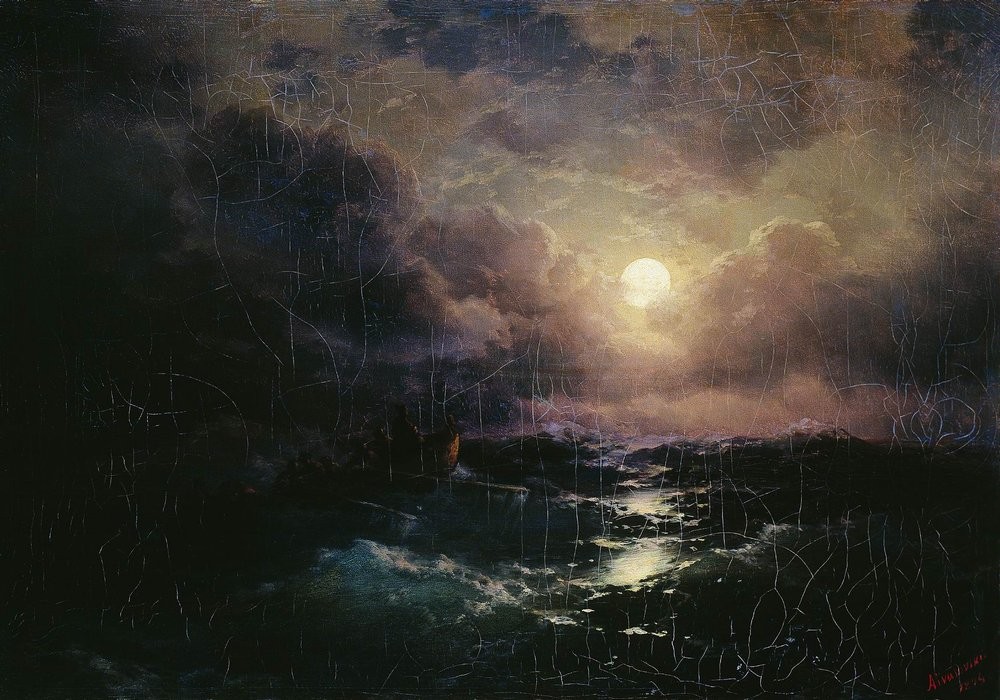 After the storm. Moonrise by Ivan Aivazovsky