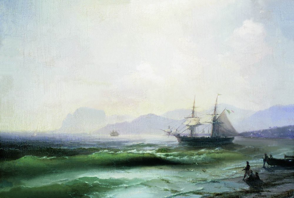 Agitated sea by Ivan Aivazovsky