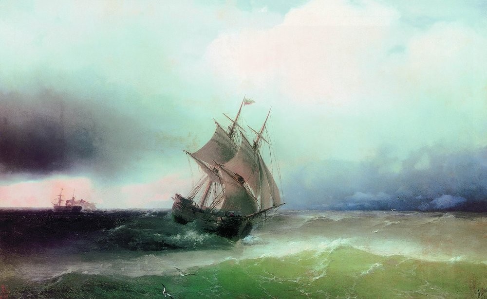 Approximation of the storm by Ivan Aivazovsky