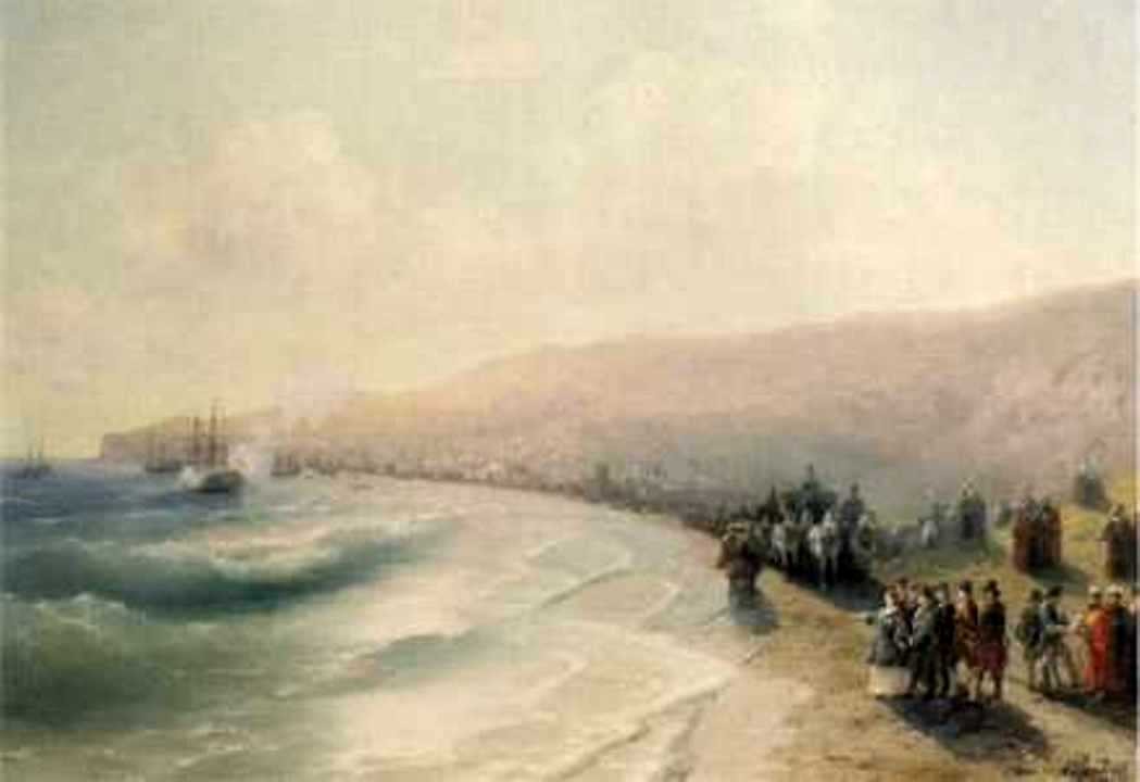 Arrival Catherine the Second to Pheodosiya by Ivan Aivazovsky