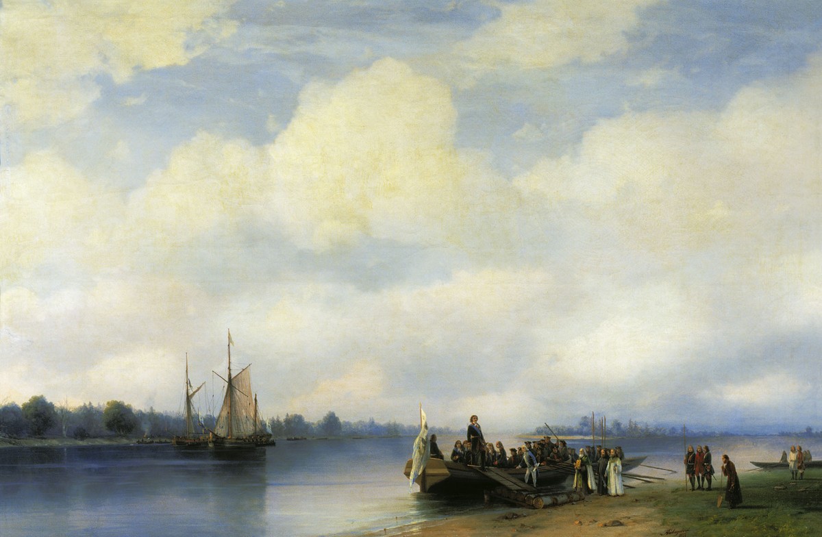 Arrival of Peter I on the Neva by Ivan Aivazovsky