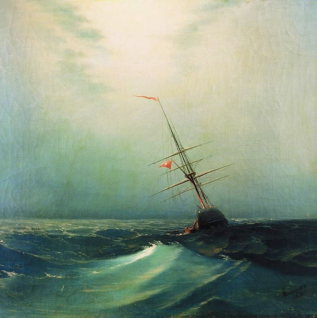 At night. Blue wave by Ivan Aivazovsky