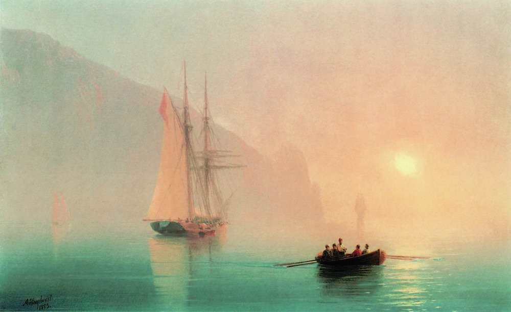Ayu-Dag on a foggy day by Ivan Aivazovsky