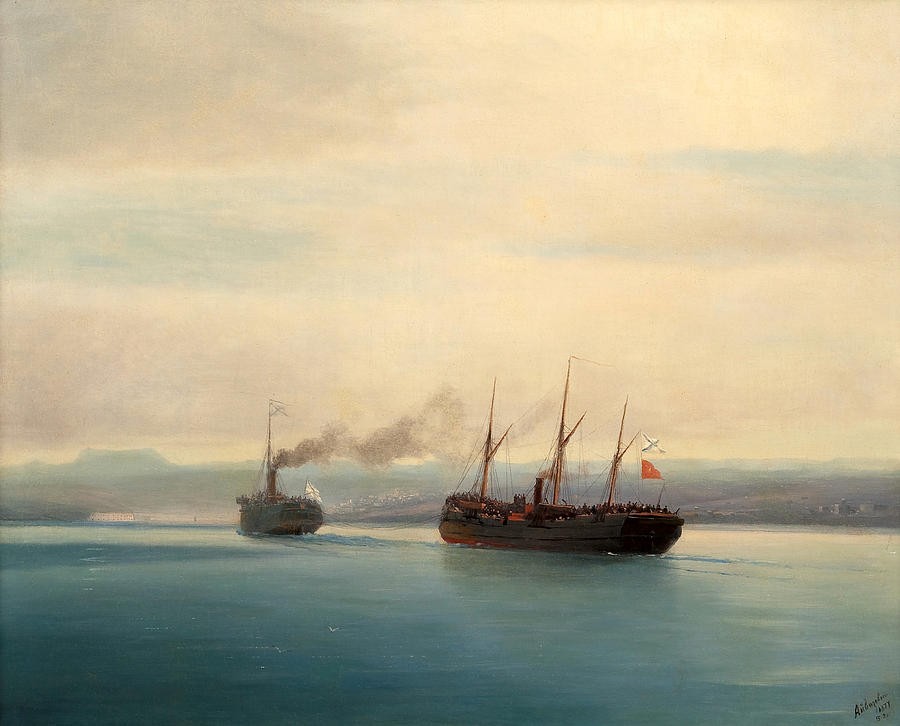 Capturing of the Turkish Ship Mersina by Ivan Aivazovsky