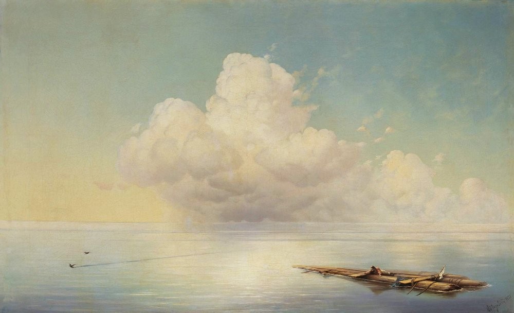 Cloud over the calm sea by Ivan Aivazovsky