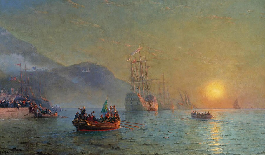 Columbus sailing from Palos by Ivan Aivazovsky