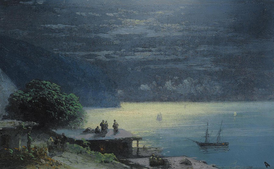 Crimean Coast by Moonlight by Ivan Aivazovsky
