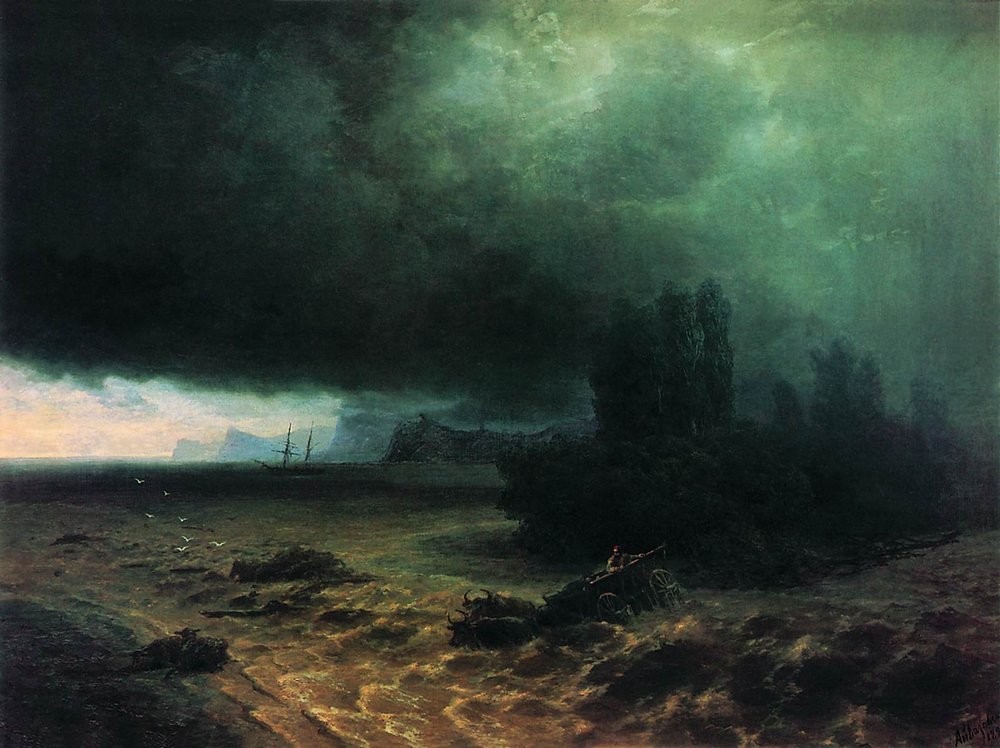 Downpour in Sudak by Ivan Aivazovsky