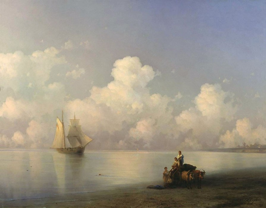 Evening at Sea by Ivan Aivazovsky