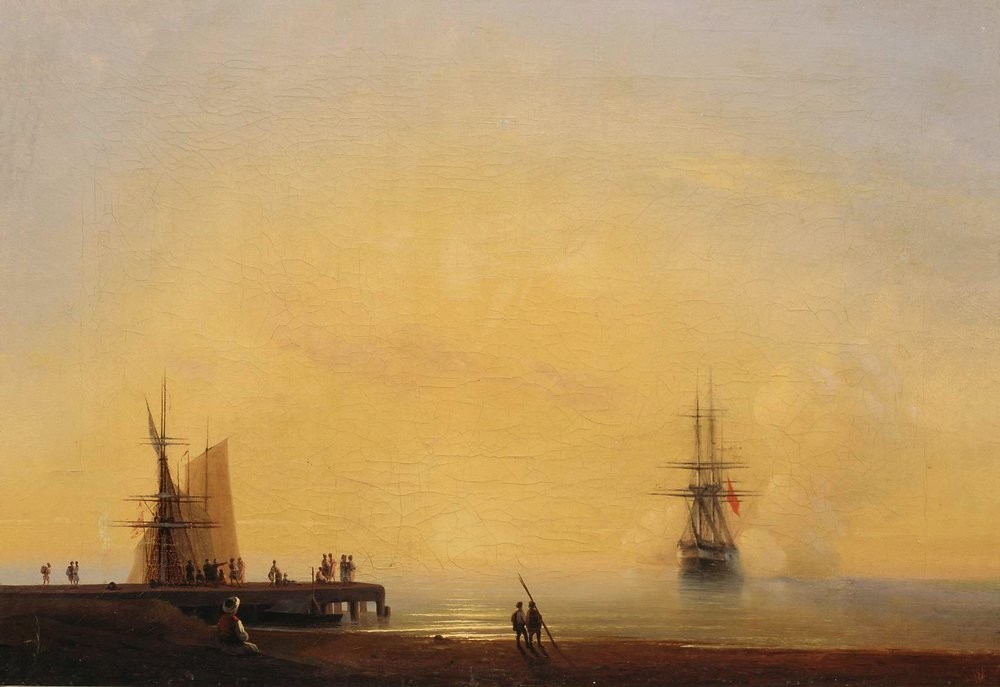 Evening. On the roads by Ivan Aivazovsky