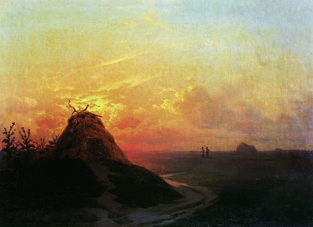 Field. Sunset by Ivan Aivazovsky