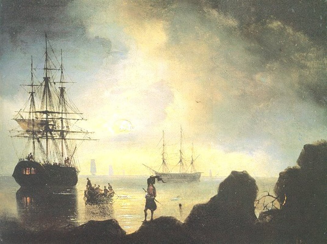 Fishermen on the Shore by Ivan Aivazovsky