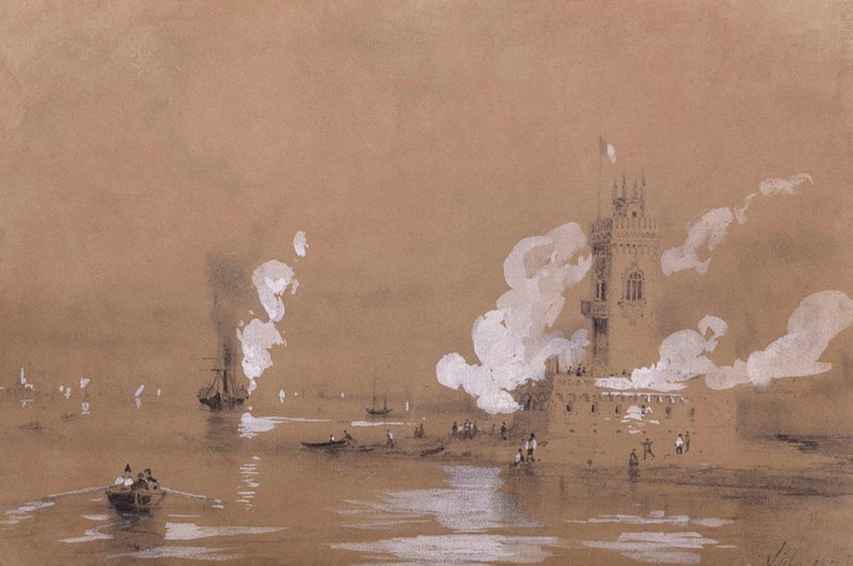 Fortress at the Sea by Ivan Aivazovsky