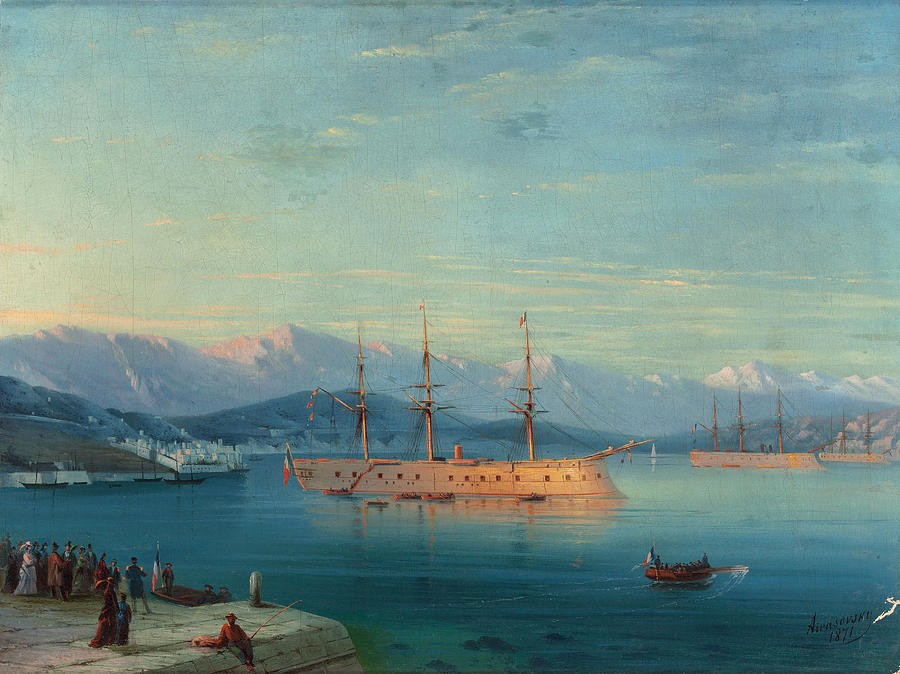 French Ships Departing the Black Sea by Ivan Aivazovsky