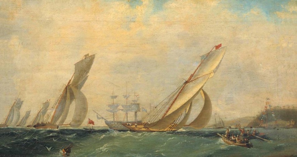 Frigate on a sea by Ivan Aivazovsky