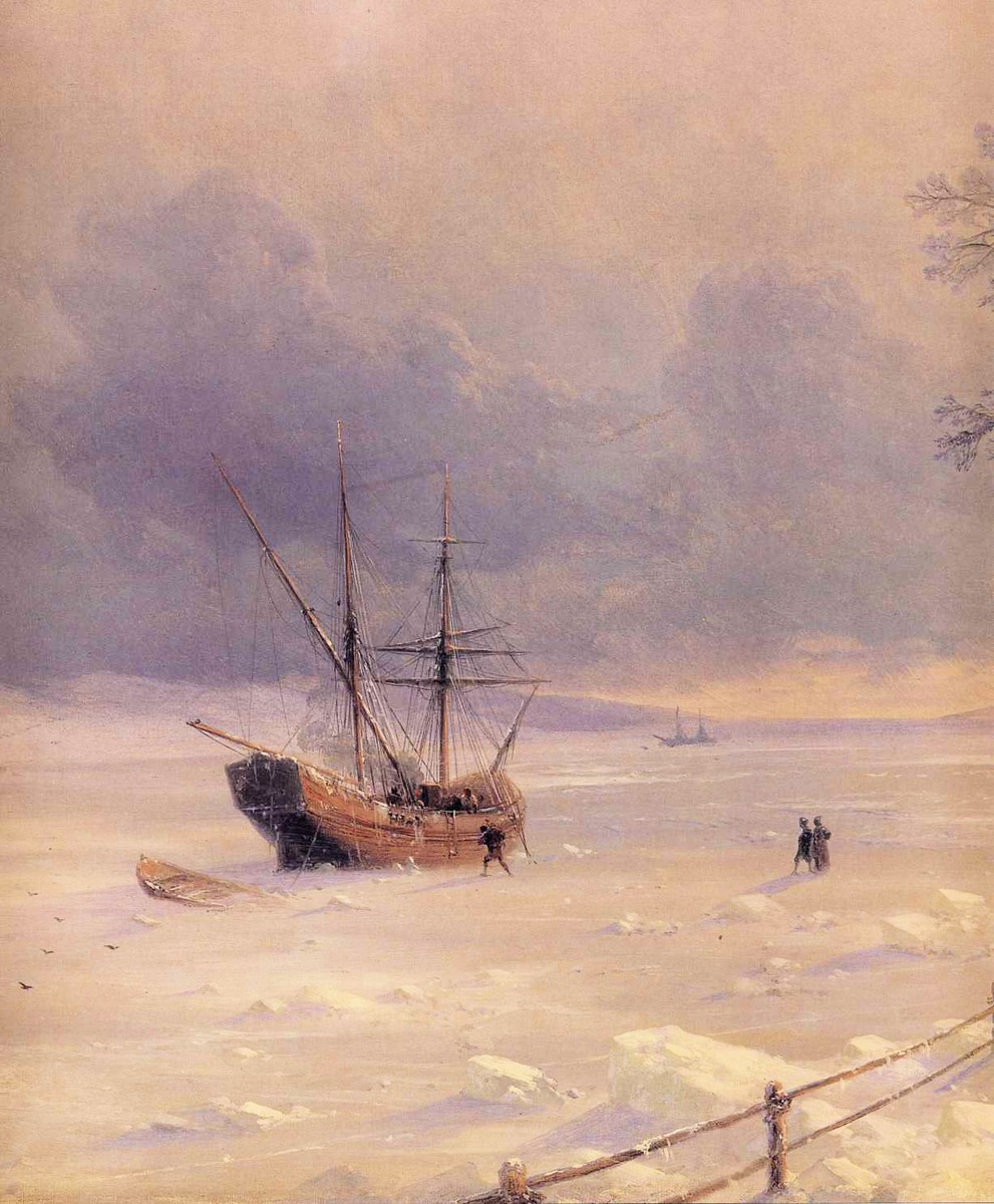 Frozen Bosphorus Under Snow by Ivan Aivazovsky