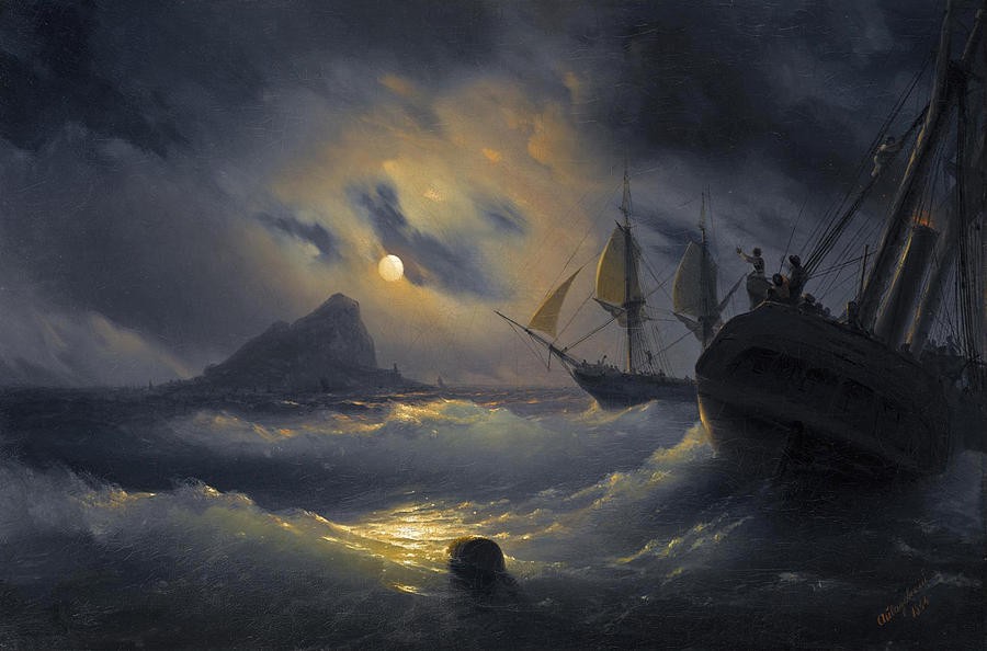 Gibraltar by Night by Ivan Aivazovsky