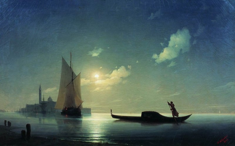 Gondolier at Sea by Night by Ivan Aivazovsky