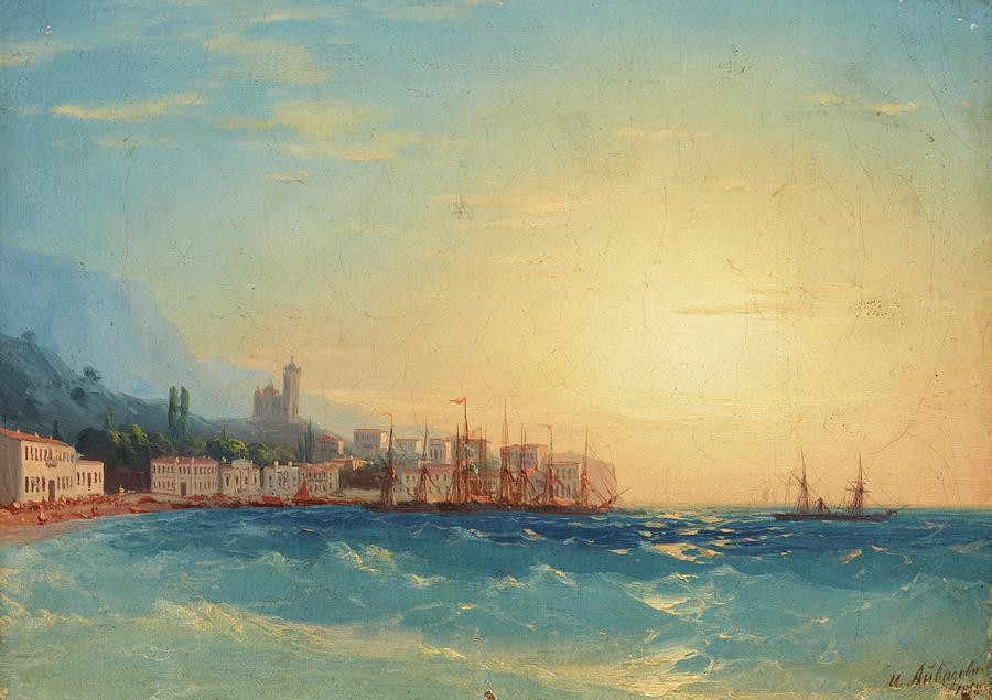 Harbor with Ships by Ivan Aivazovsky