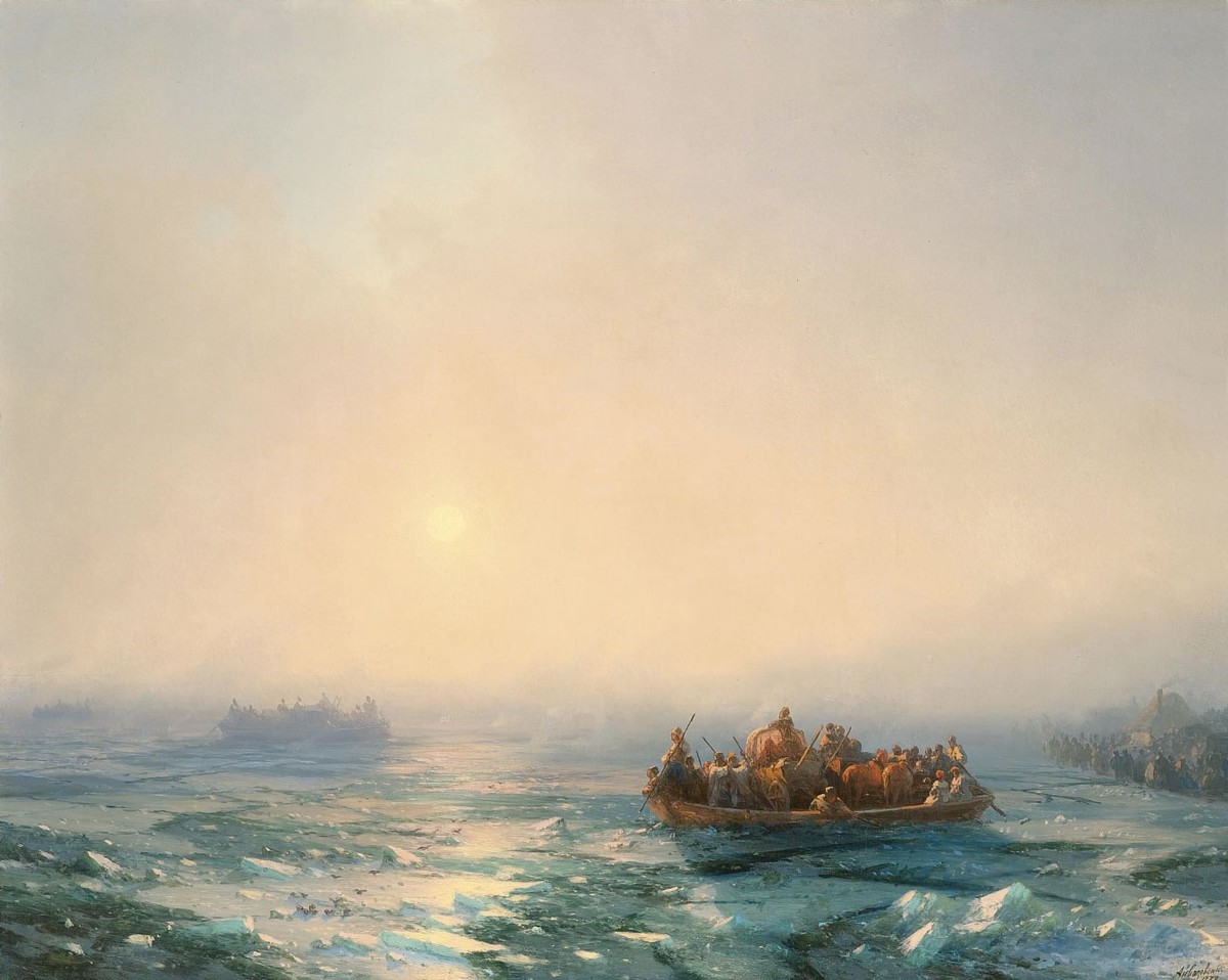 Ice in the Dnieper by Ivan Aivazovsky