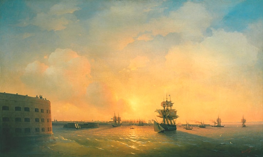 Kronstadt fort The emperor Alexander by Ivan Aivazovsky