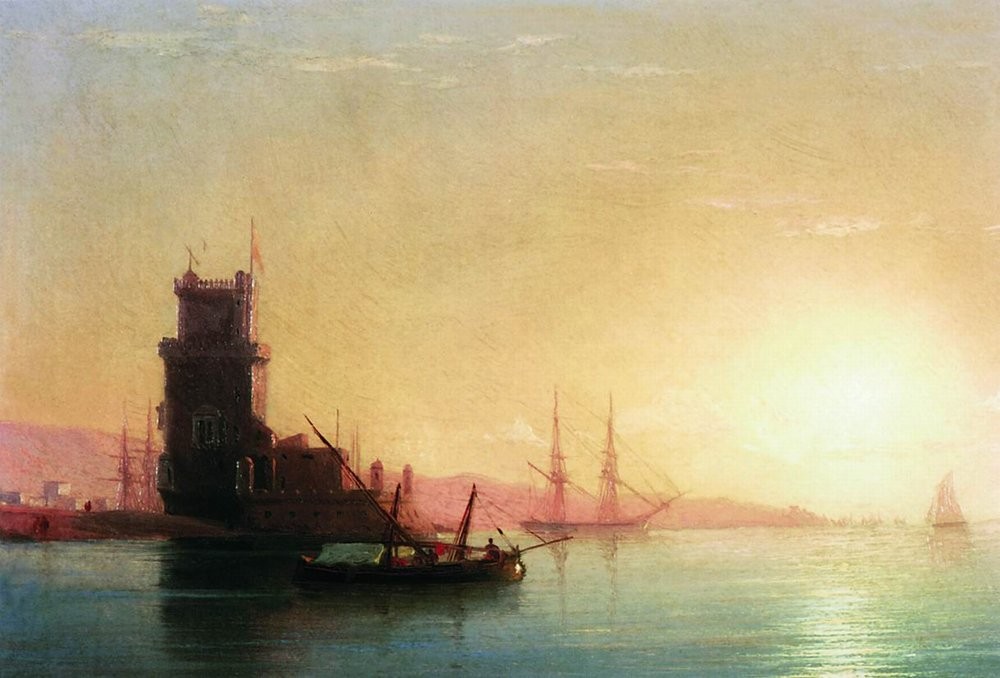 Lisbon. Sunrise by Ivan Aivazovsky
