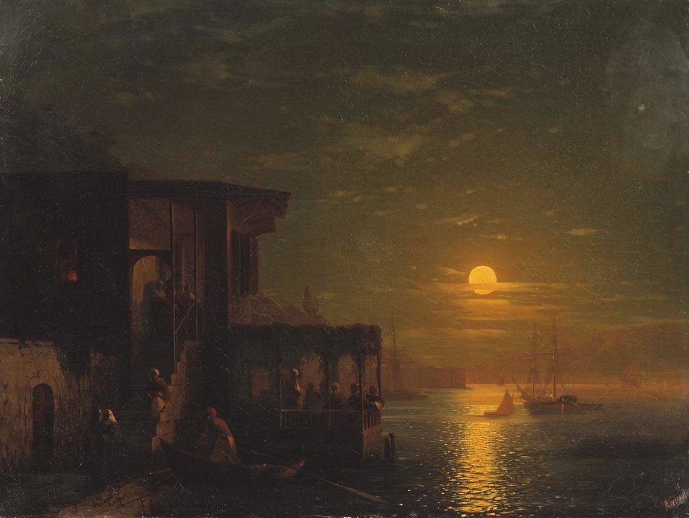 Lunar night at the sea by Ivan Aivazovsky