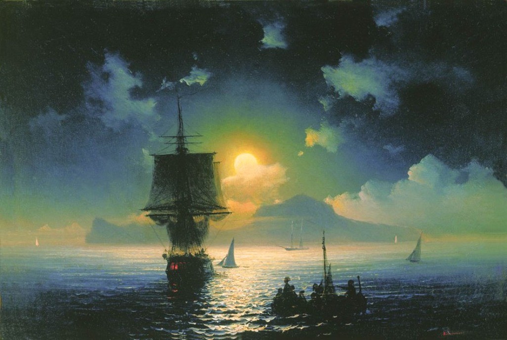 Lunar night on Capri by Ivan Aivazovsky