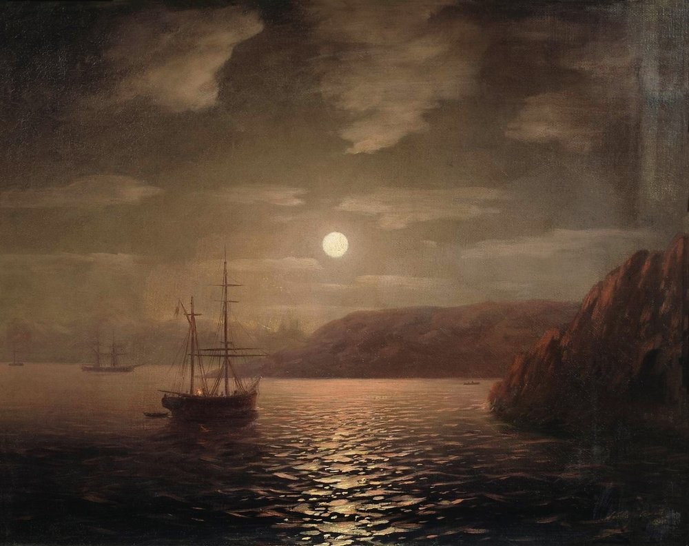 Lunar night on the Black sea by Ivan Aivazovsky