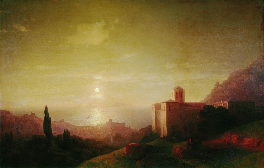 Lunar night on the Crimean coast by Ivan Aivazovsky