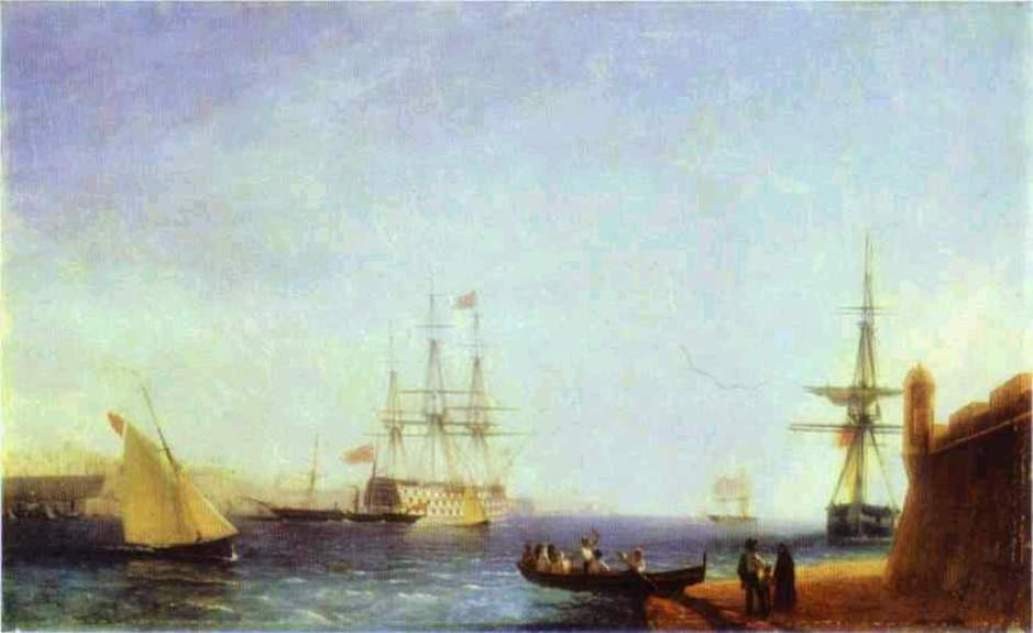 Malta Valetto Harbour by Ivan Aivazovsky