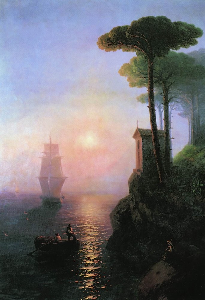 Misty morning in Italy by Ivan Aivazovsky