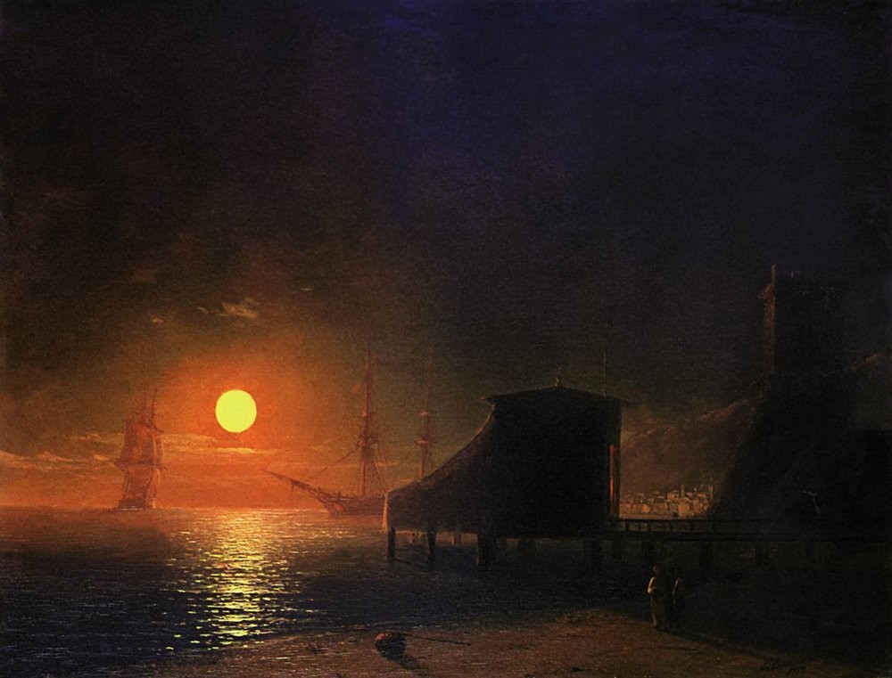Moonlight in Feodosia by Ivan Aivazovsky