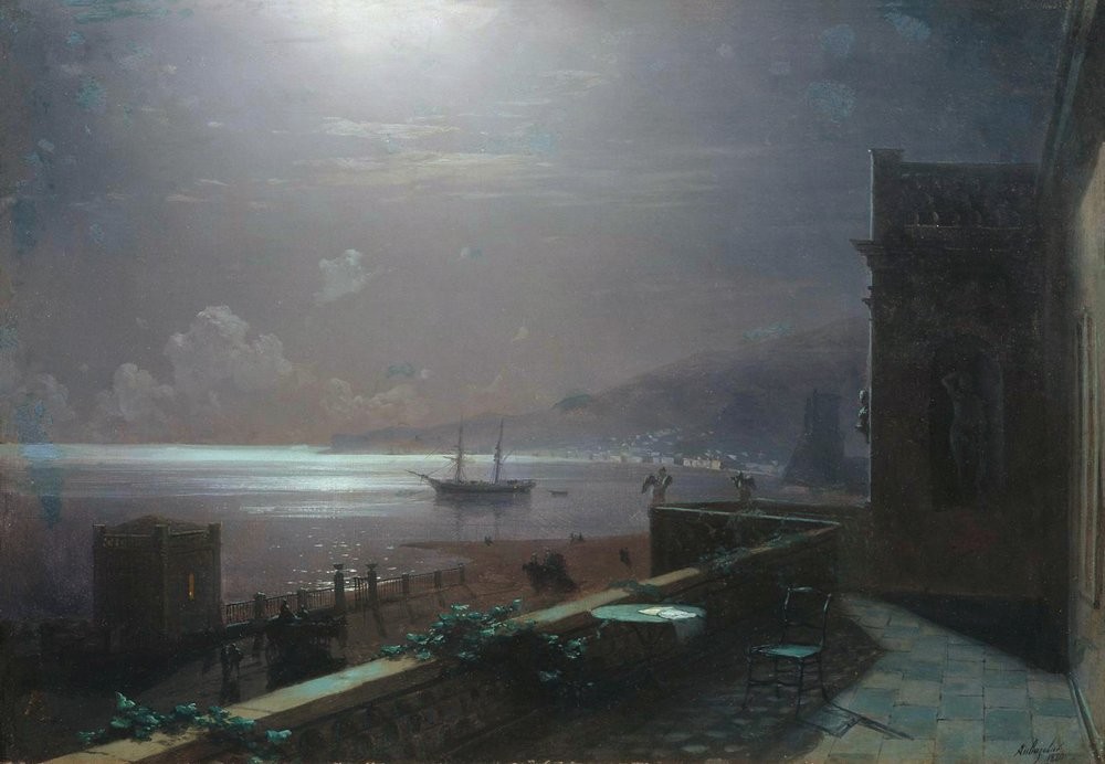 Moonlight in Feodosia by Ivan Aivazovsky