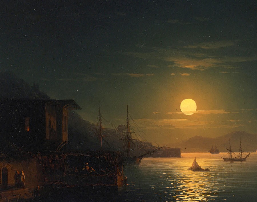 Moonlight on the Bosphorus by Ivan Aivazovsky