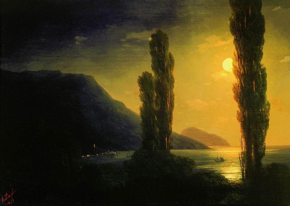 Moonlit night near Yalta by Ivan Aivazovsky