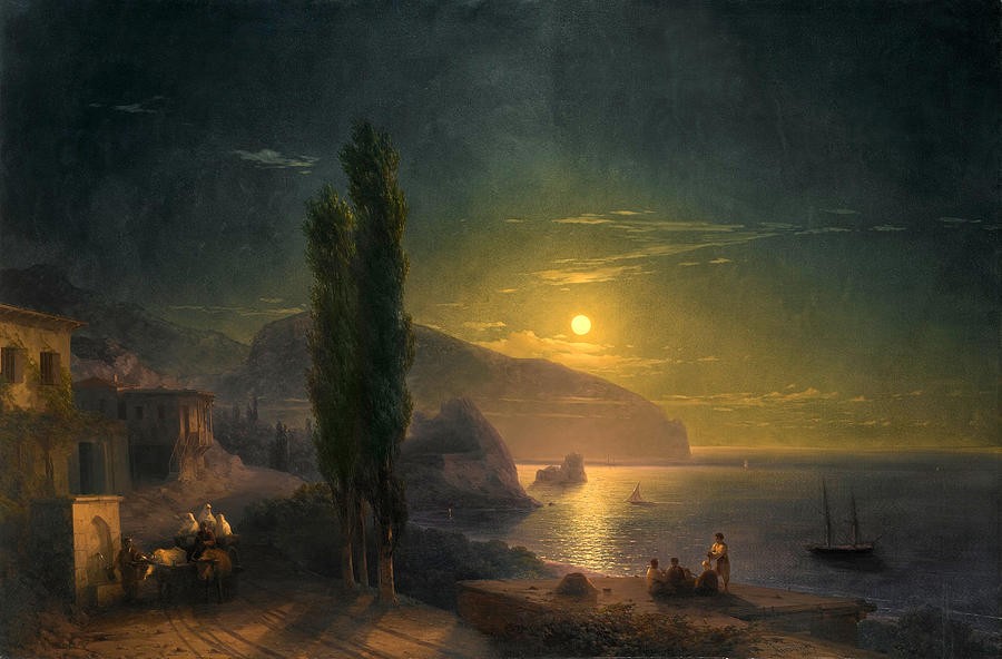Moonrise over Ayu Dag by Ivan Aivazovsky