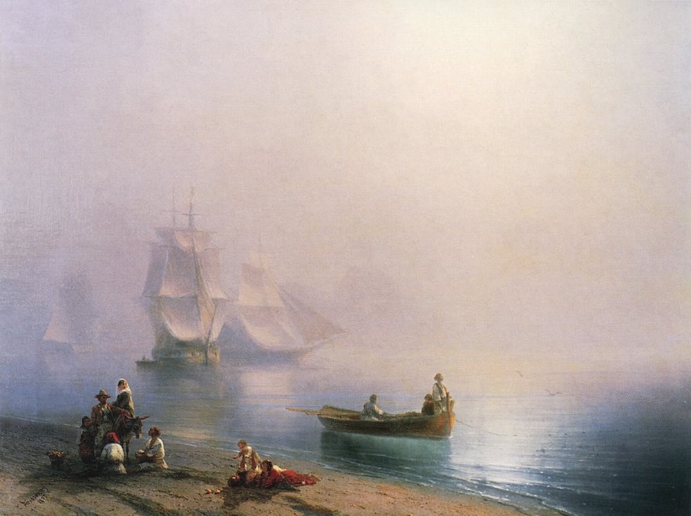 Morning in the Bay of Naples by Ivan Aivazovsky