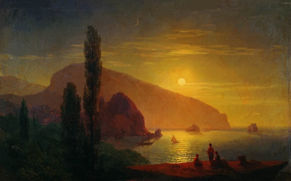 Night in the Crimea. View of Ayu-Dag by Ivan Aivazovsky
