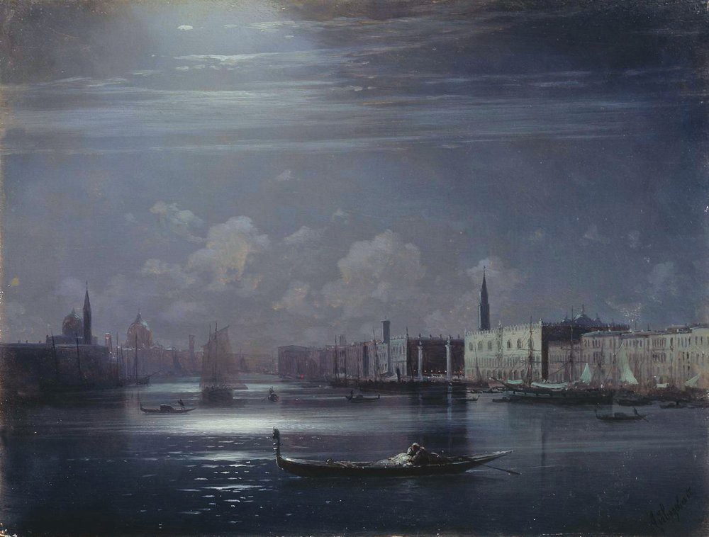Night landscape. Venice by Ivan Aivazovsky