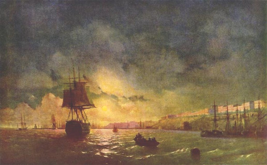 Odessa at night by Ivan Aivazovsky