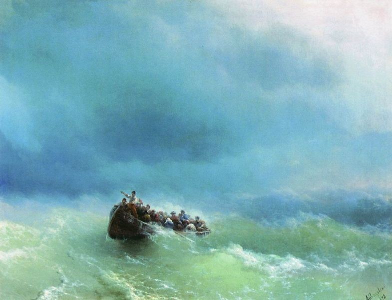 On the storm by Ivan Aivazovsky