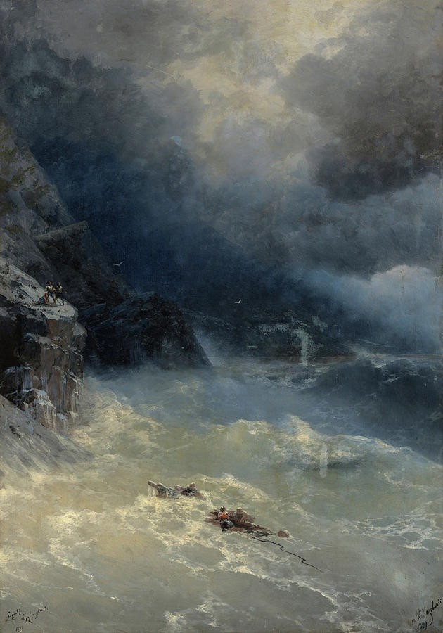 On the storm by Ivan Aivazovsky