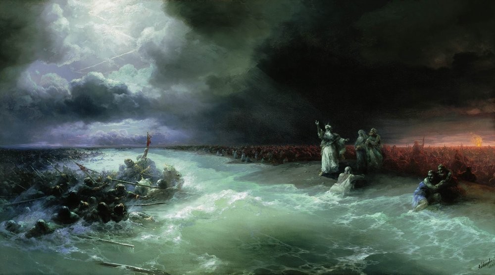 Passage of the Jews through the Red Sea by Ivan Aivazovsky