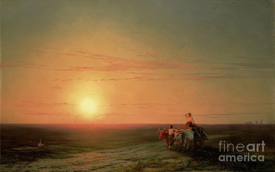Peasants Returning from the Fields at Sunset by Ivan Aivazovsky