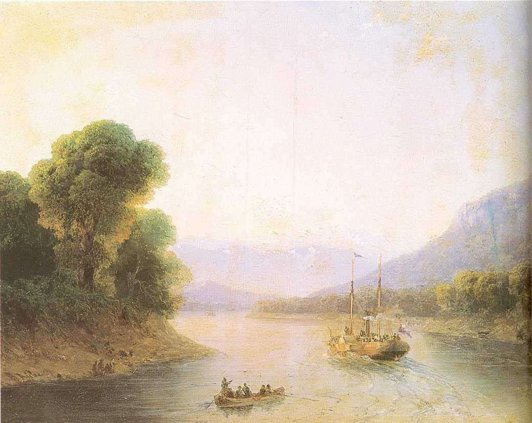 River Rioni. Georgia by Ivan Aivazovsky