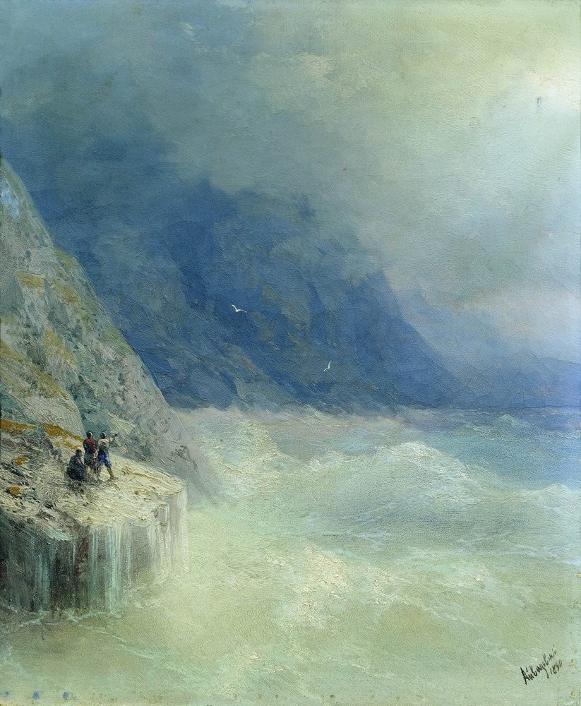 Rocks in the mist by Ivan Aivazovsky