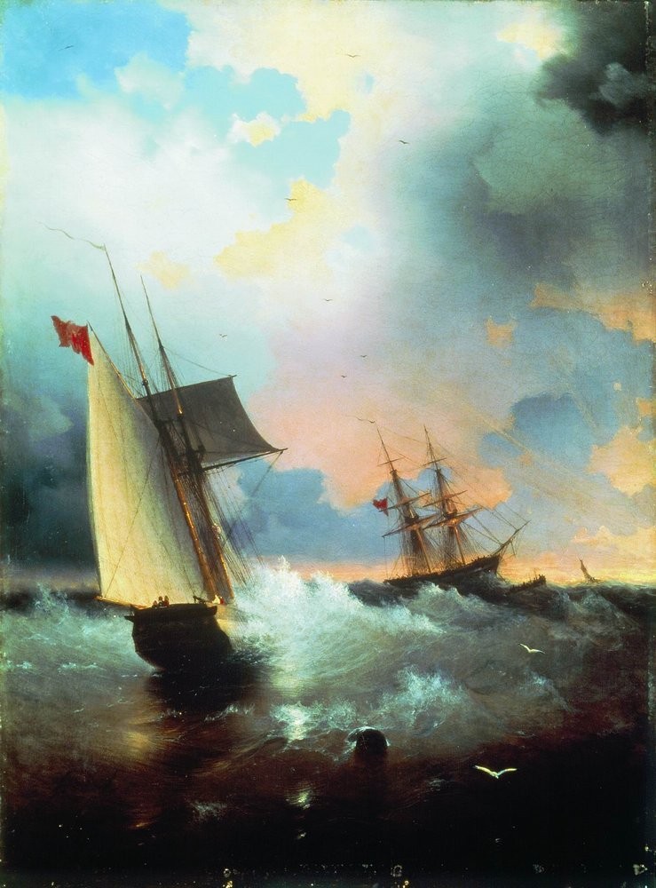 Sailboat by Ivan Aivazovsky