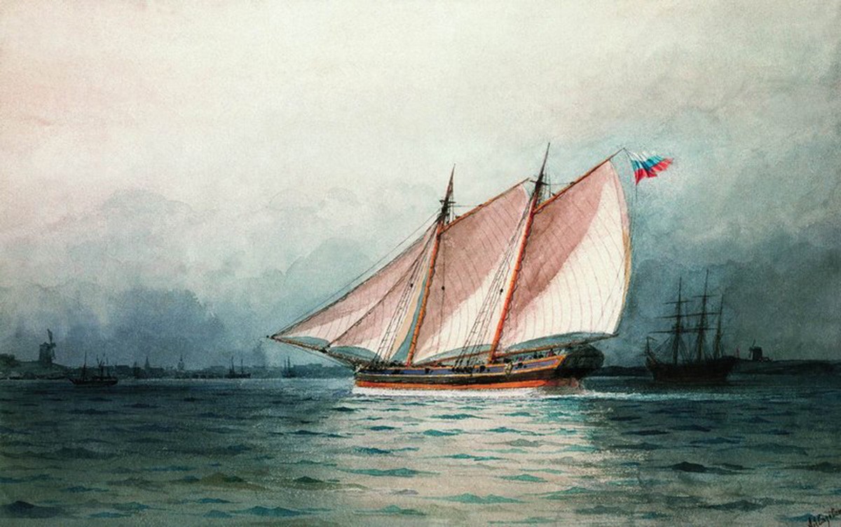 Sailing ship by Ivan Aivazovsky